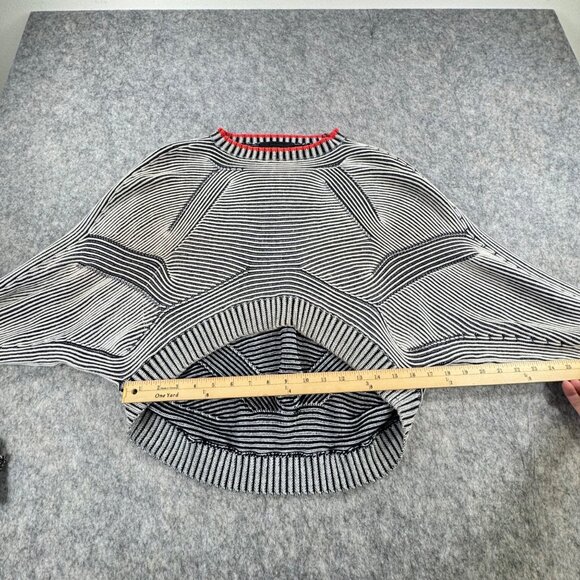 Alexander Wang Womens Tonal Striped Sweater Crop Size M Black White - Picture 5 of 10